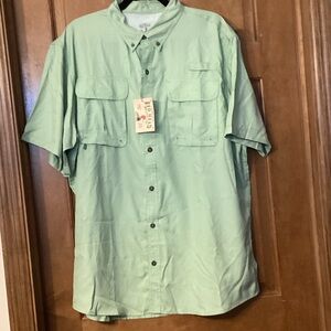 RedHead Light Green Casual Button-Down Shirt